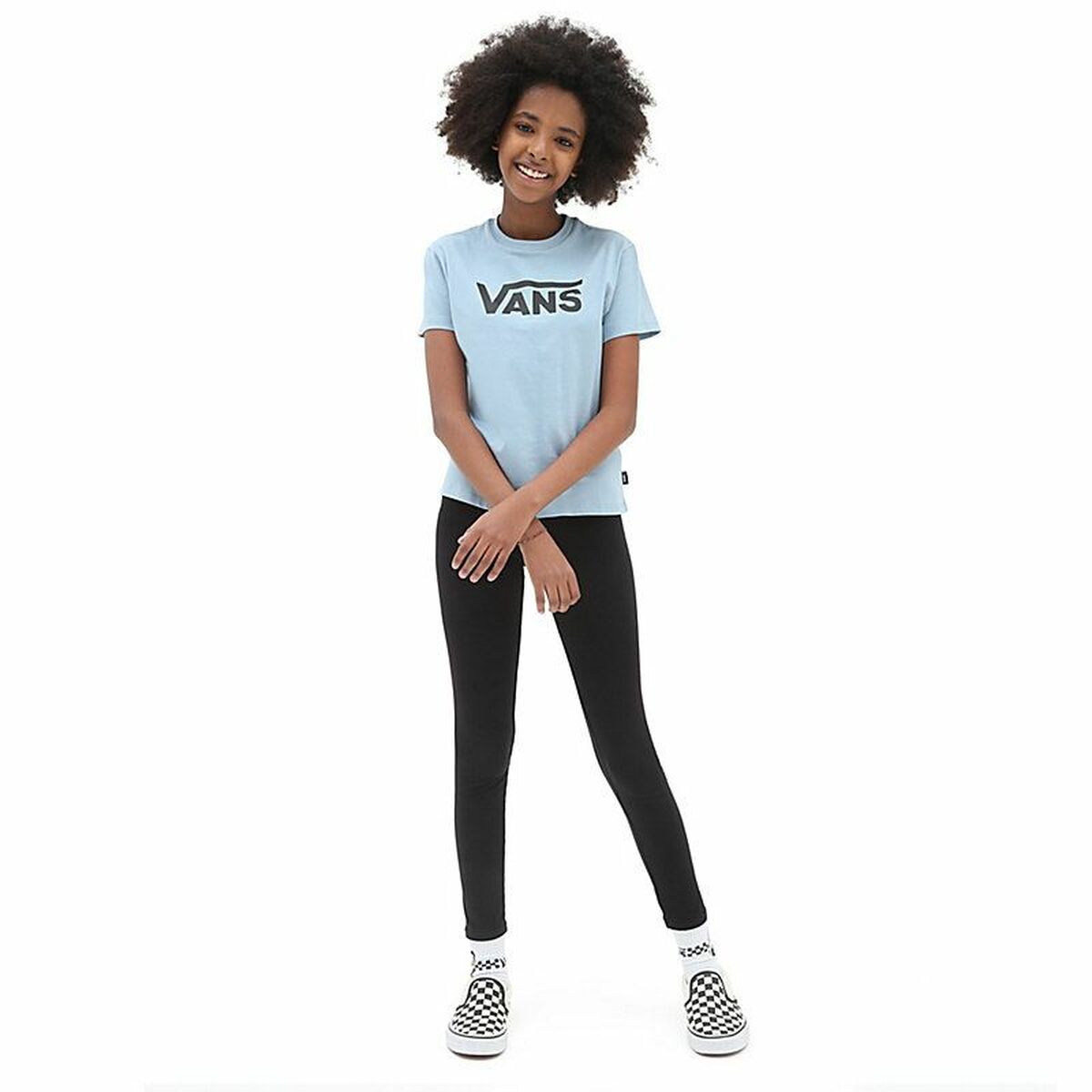 T-Shirt met Korte Mouwen voor kinderen Vans Flying V Crew Blauw-Topper Trend