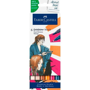 Set Viltstiften Faber-Castell Goldfaber Sketch - Manga Dubbel 6 Onderdelen-Topper Trend