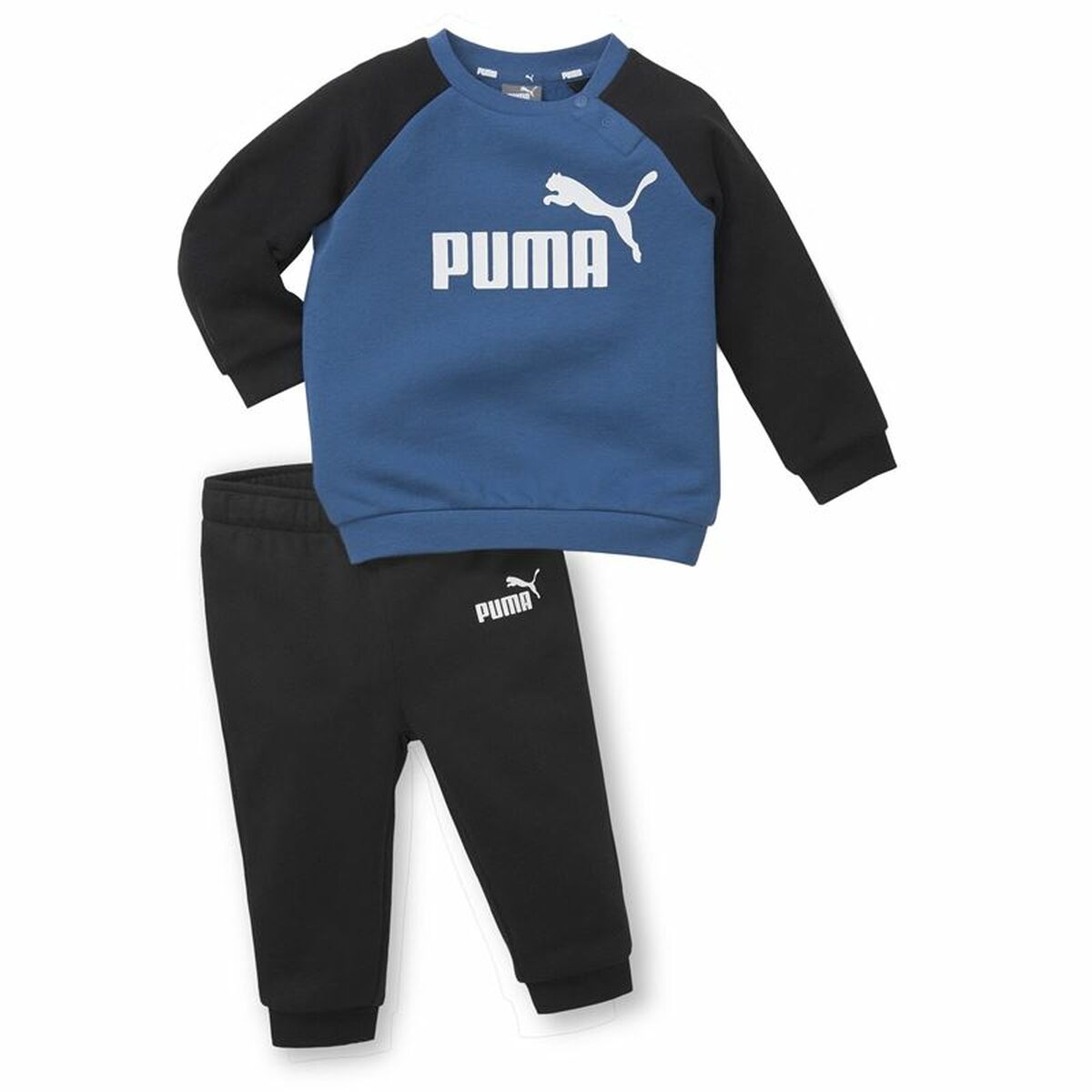 Joggingpak voor kinderen Puma Minicats Essentials Raglan Zwart Blauw-Topper Trend