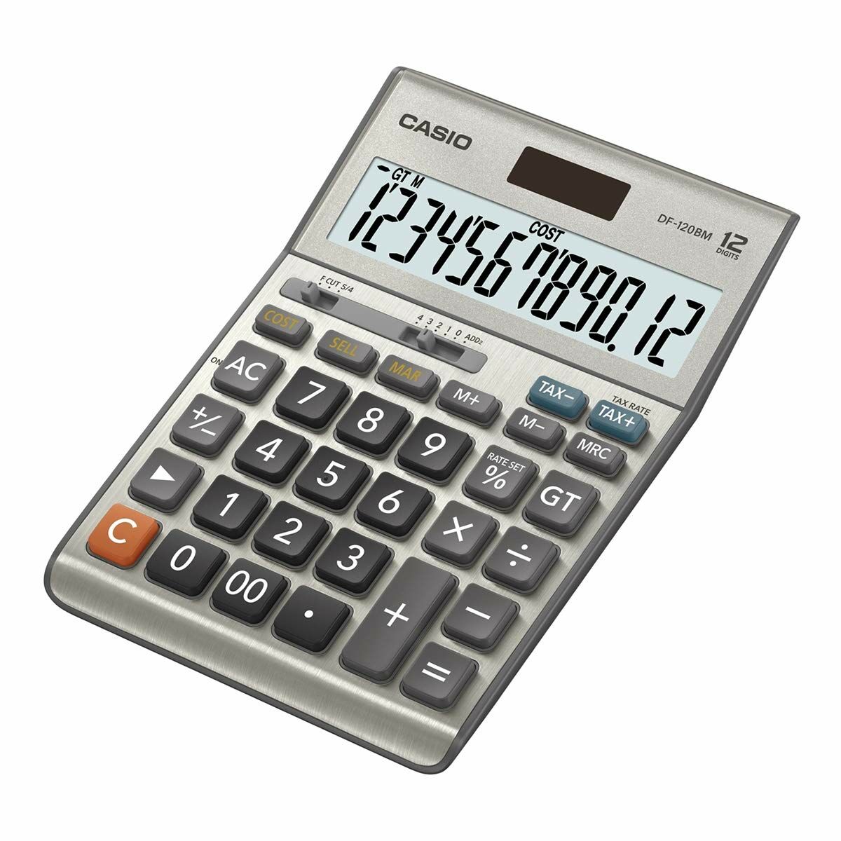 Rekenmachine Casio DF-120BM Grijs Hars-Topper Trend