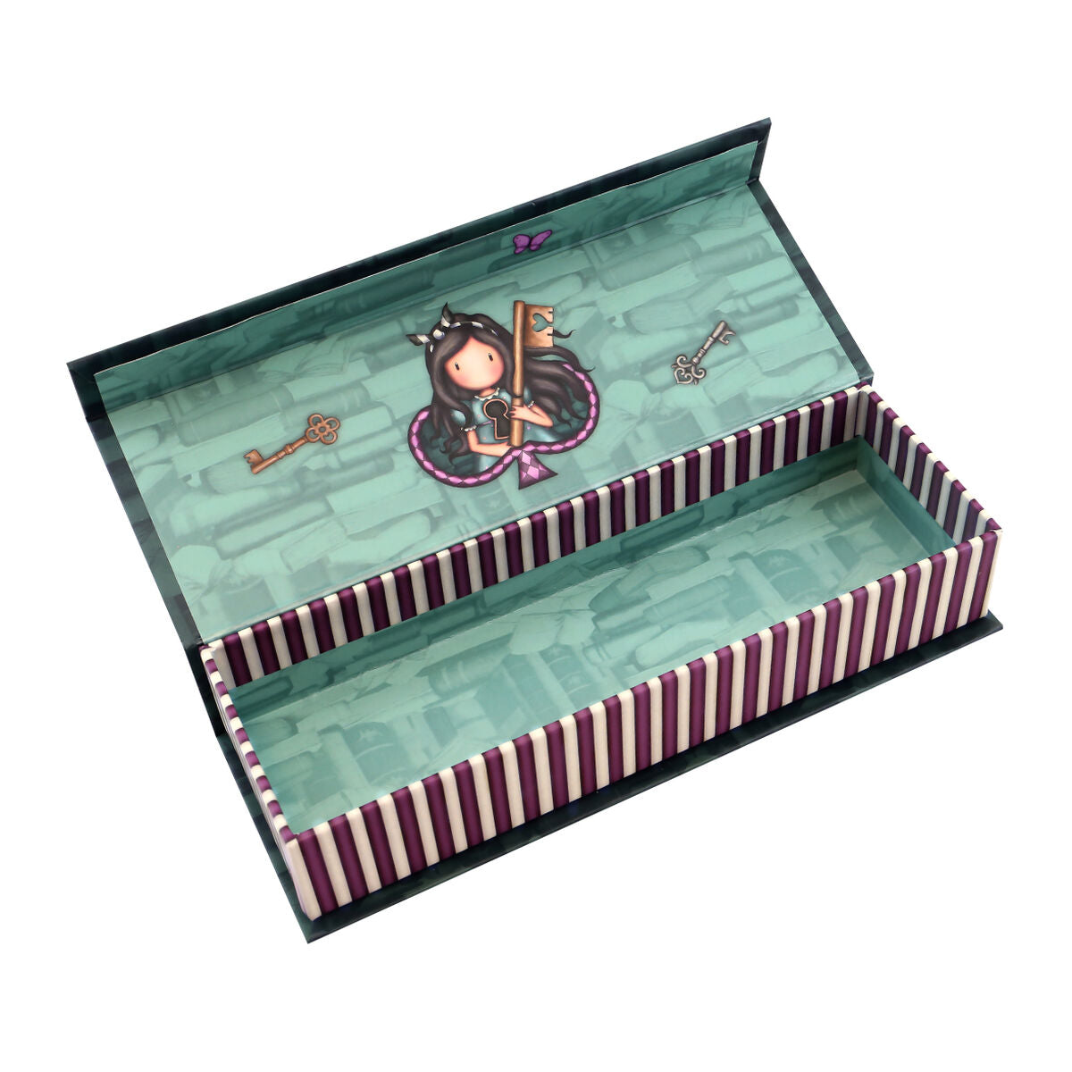 Alleshouder Gorjuss Curiosity Groen Grijs 20.2 x 4 x 7 cm Doos-Topper Trend