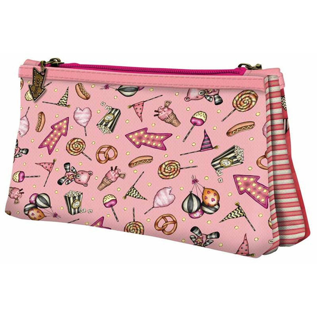 Pennenetui met 2 vakken Gorjuss Fairground Carousel Zalm 21,5 x 11,5 x 5 cm-Topper Trend