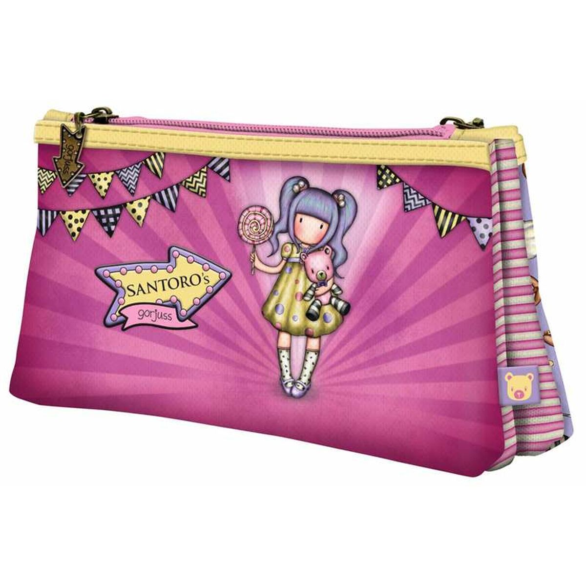Pennenetui met 2 vakken Gorjuss Fairground First Prize Lila 21,5 x 11,5 x 5 cm (21.5 x 11,5 x 5 cm)-Topper Trend