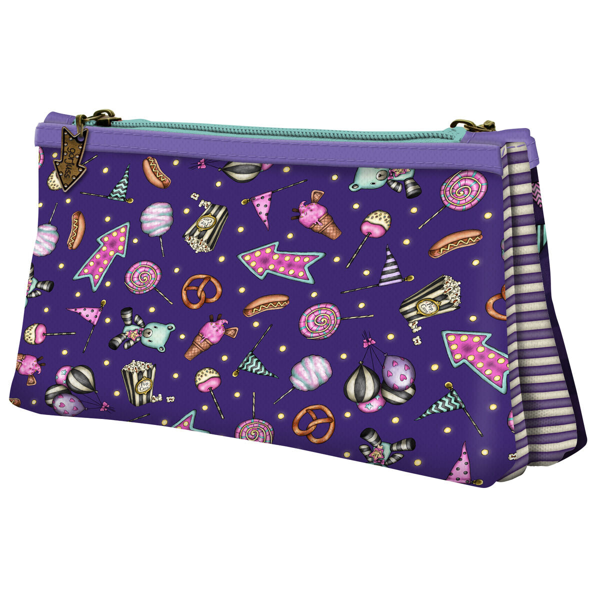 Pennenetui met 2 vakken Gorjuss Up and Away Paars 21,5 x 11,5 x 5 cm-Topper Trend
