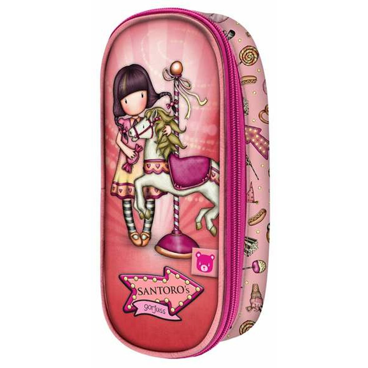 Alleshouder Gorjuss Fairground Carousel Zalm 10 x 23 x 6 cm-Topper Trend