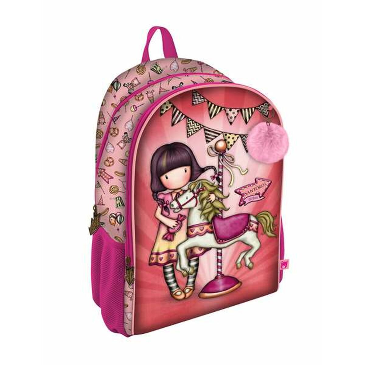Schoolrugzak Gorjuss Fairground Carousel 31,5 x 40 x 22,5 cm Roze-Topper Trend