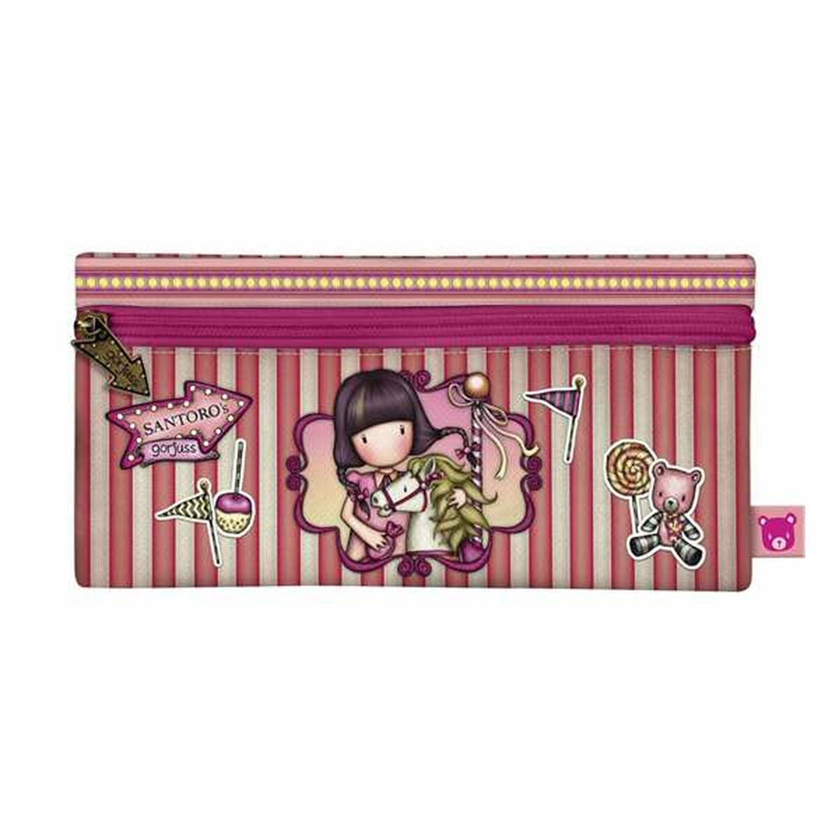 Alleshouder Gorjuss Fairground Carousel Zalm 22 x 11 x 1,5 cm Smal-Topper Trend