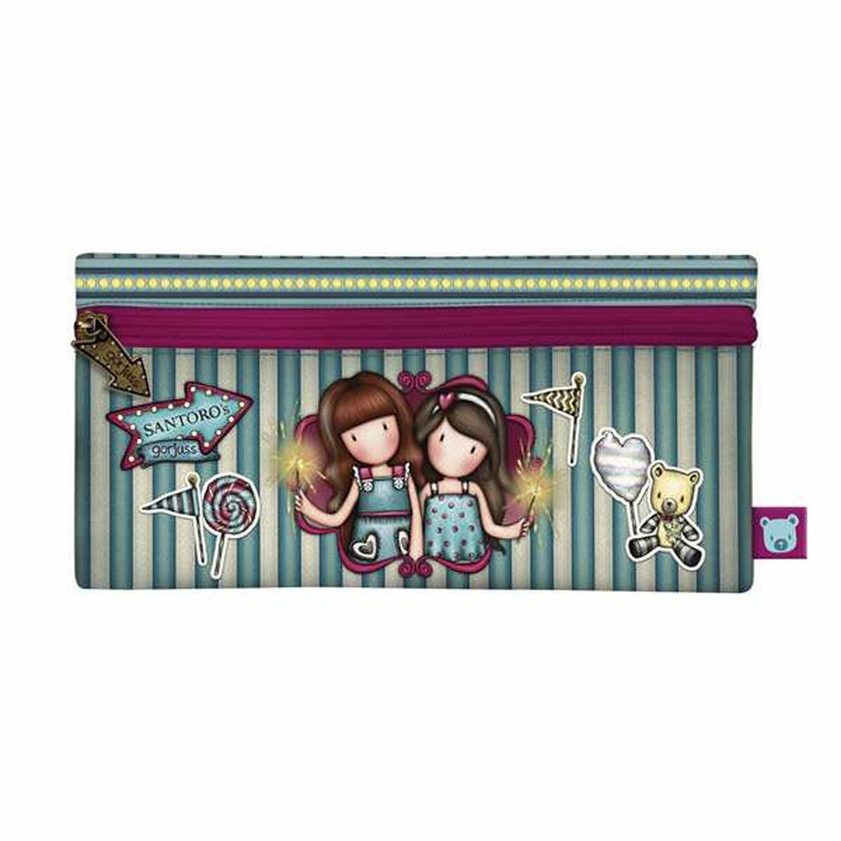 Alleshouder Gorjuss Fairground Fireworks Kastanjebruin 22 x 11 x 1,5 cm Smal-Topper Trend