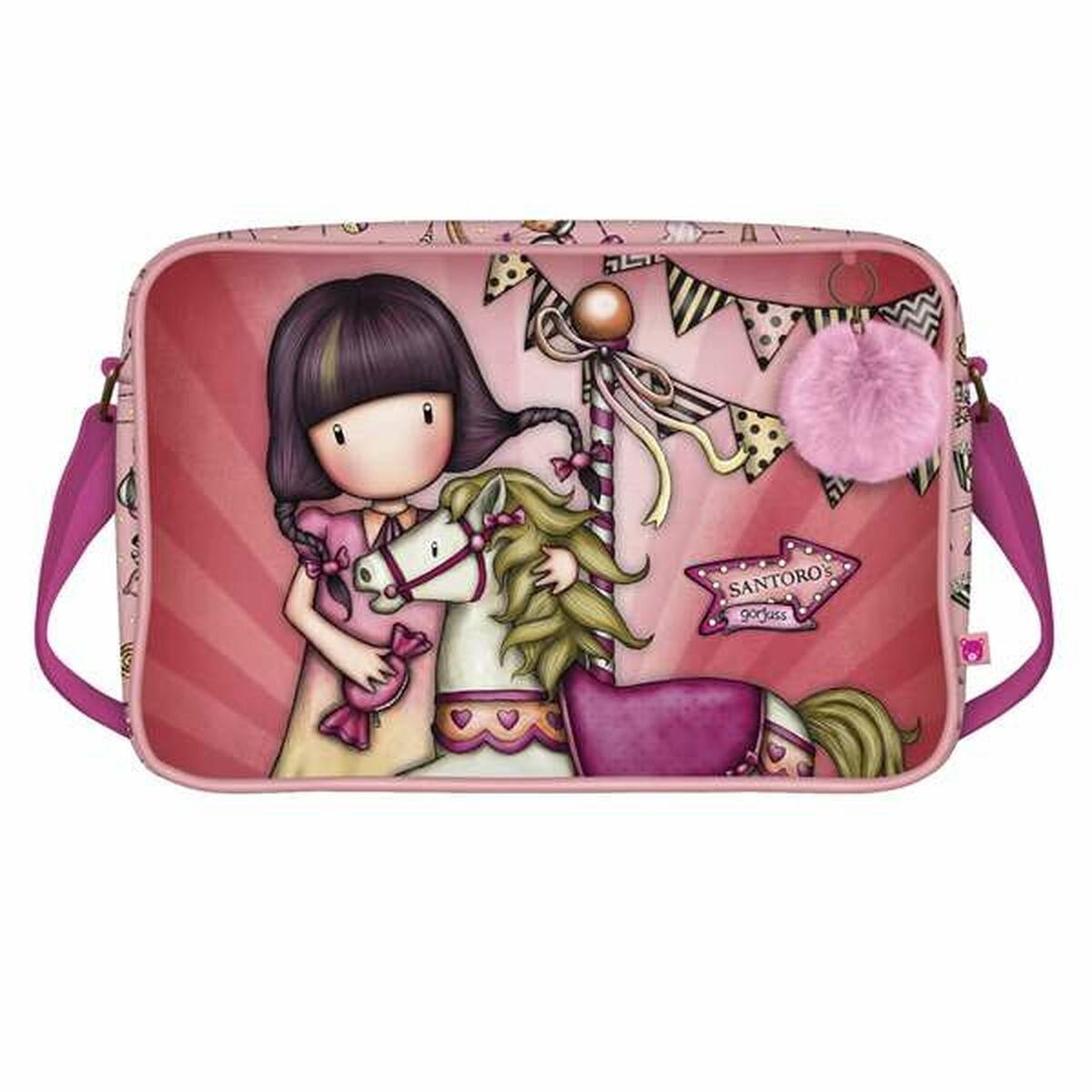 Schooltas Gorjuss Carousel Zalm 35 x 26,5 x 10,5 cm-Topper Trend