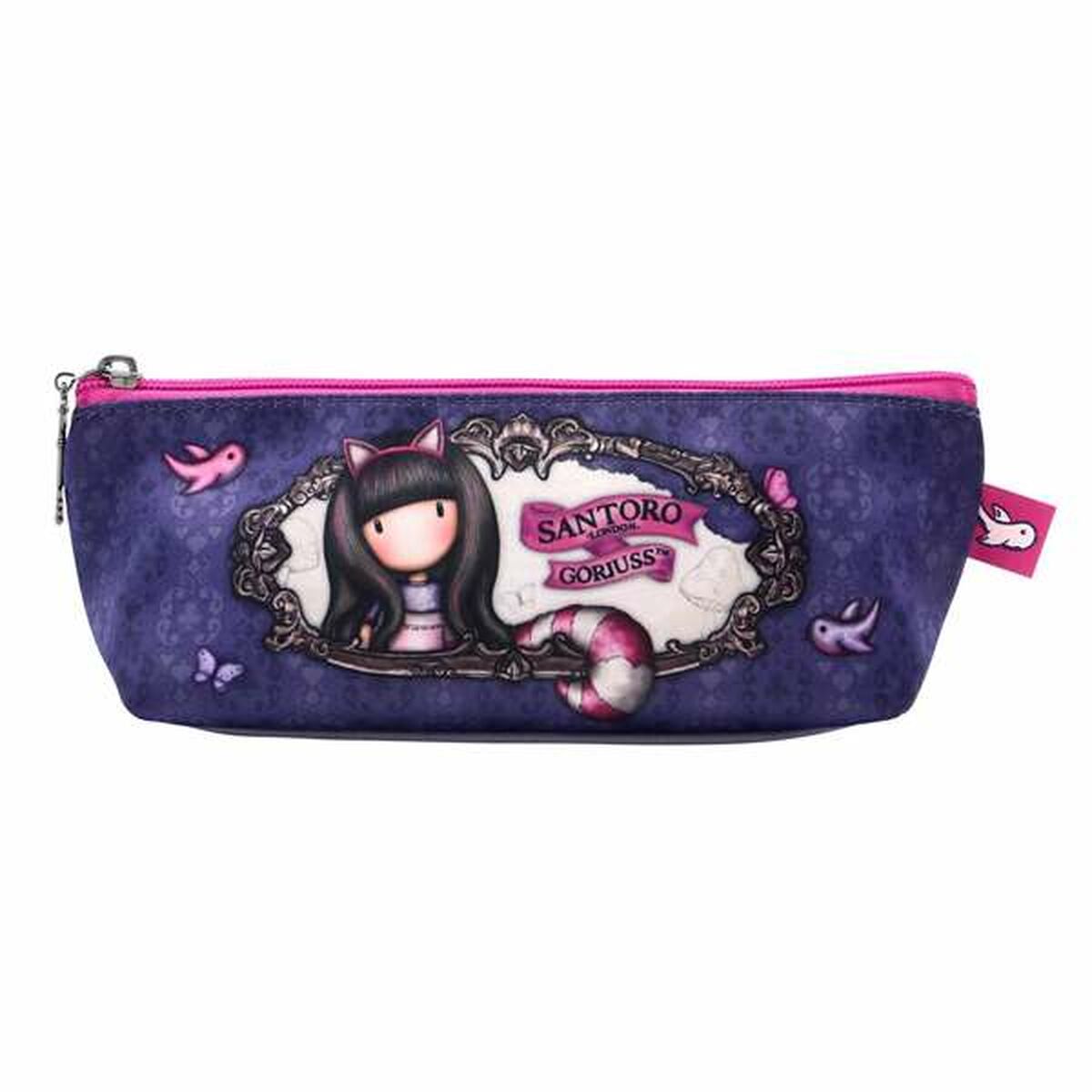 Schoolpennenzak Gorjuss Cheshire cat Blauw Paars 22,3 x 8,8 x 5,7 cm-Topper Trend