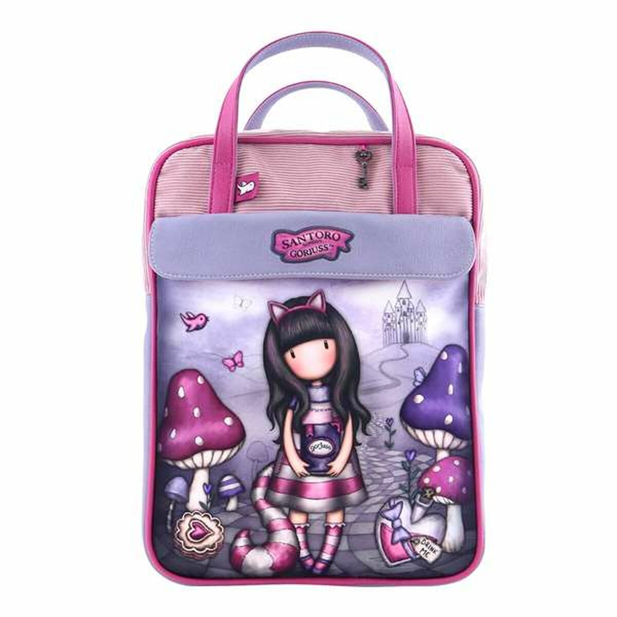Rugzak Gorjuss Cheshire cat Roze 27 x 10 x 37 cm-Topper Trend