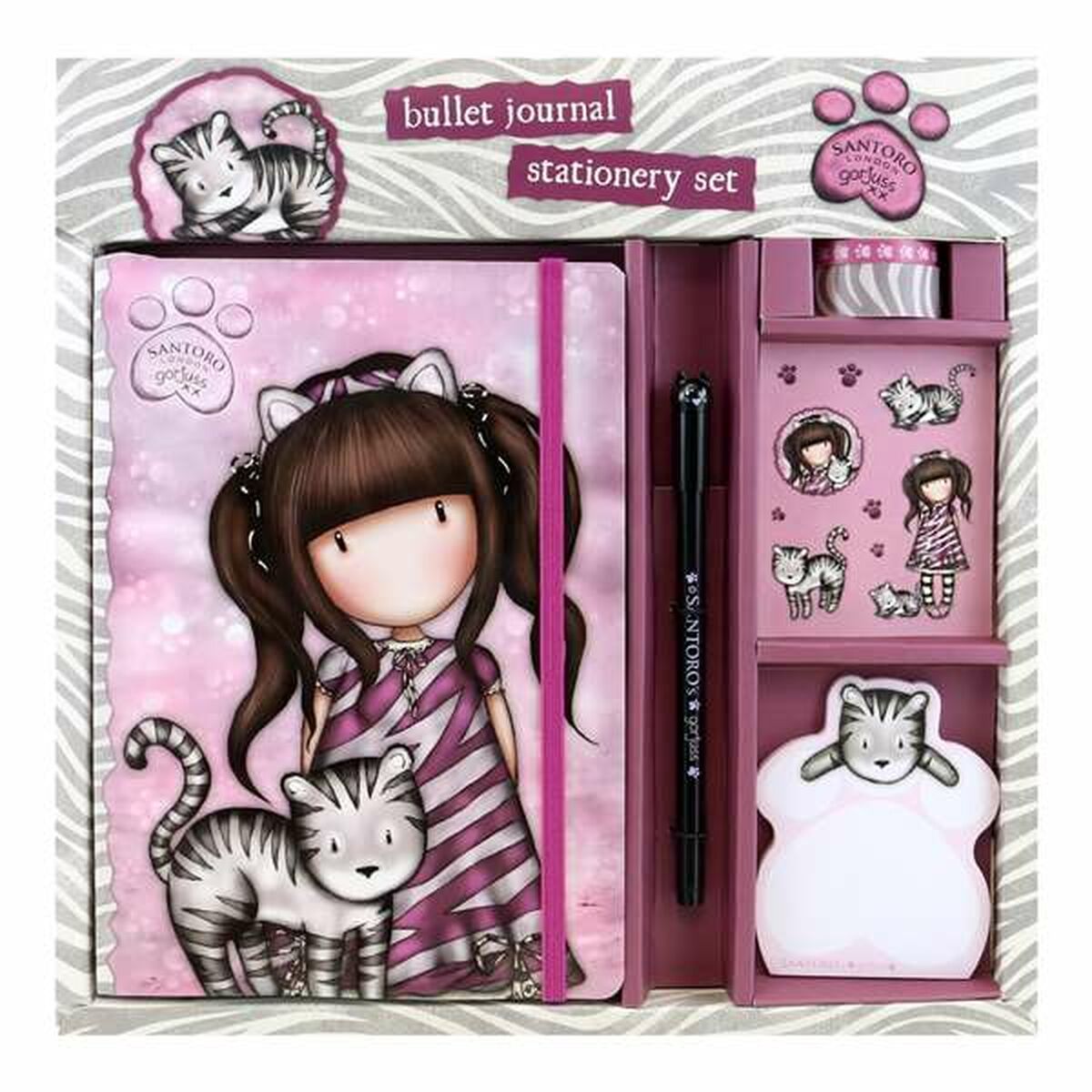 Schrijfset Safta Grijs Roze-Topper Trend