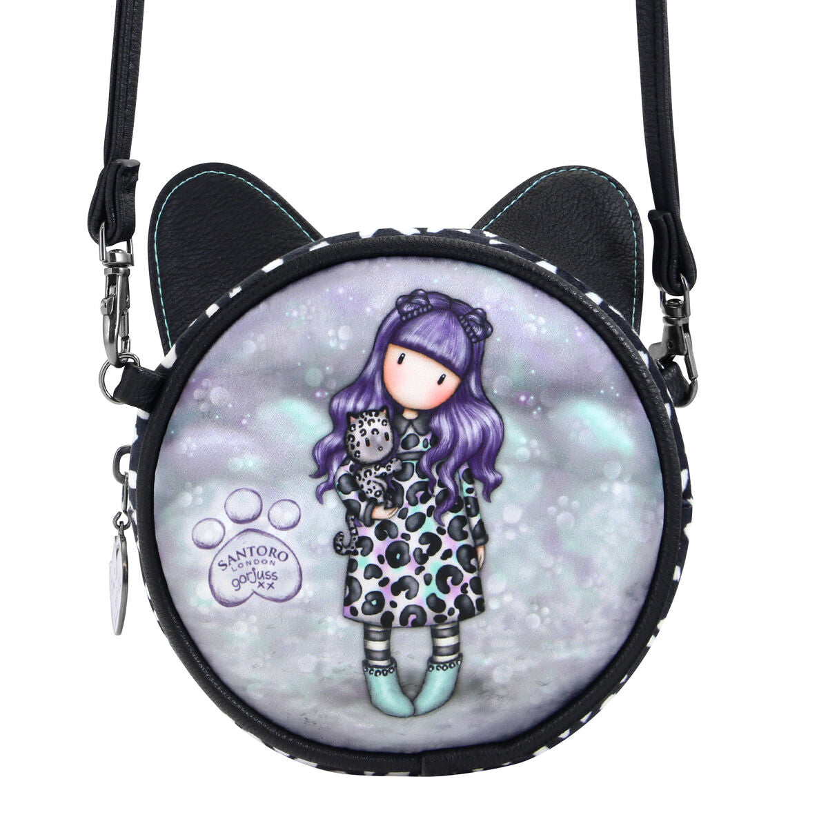 Schoudertas Gorjuss Smitten Kitten Wit Zwart 13,5 x 5,5 x 13,5 cm-Topper Trend