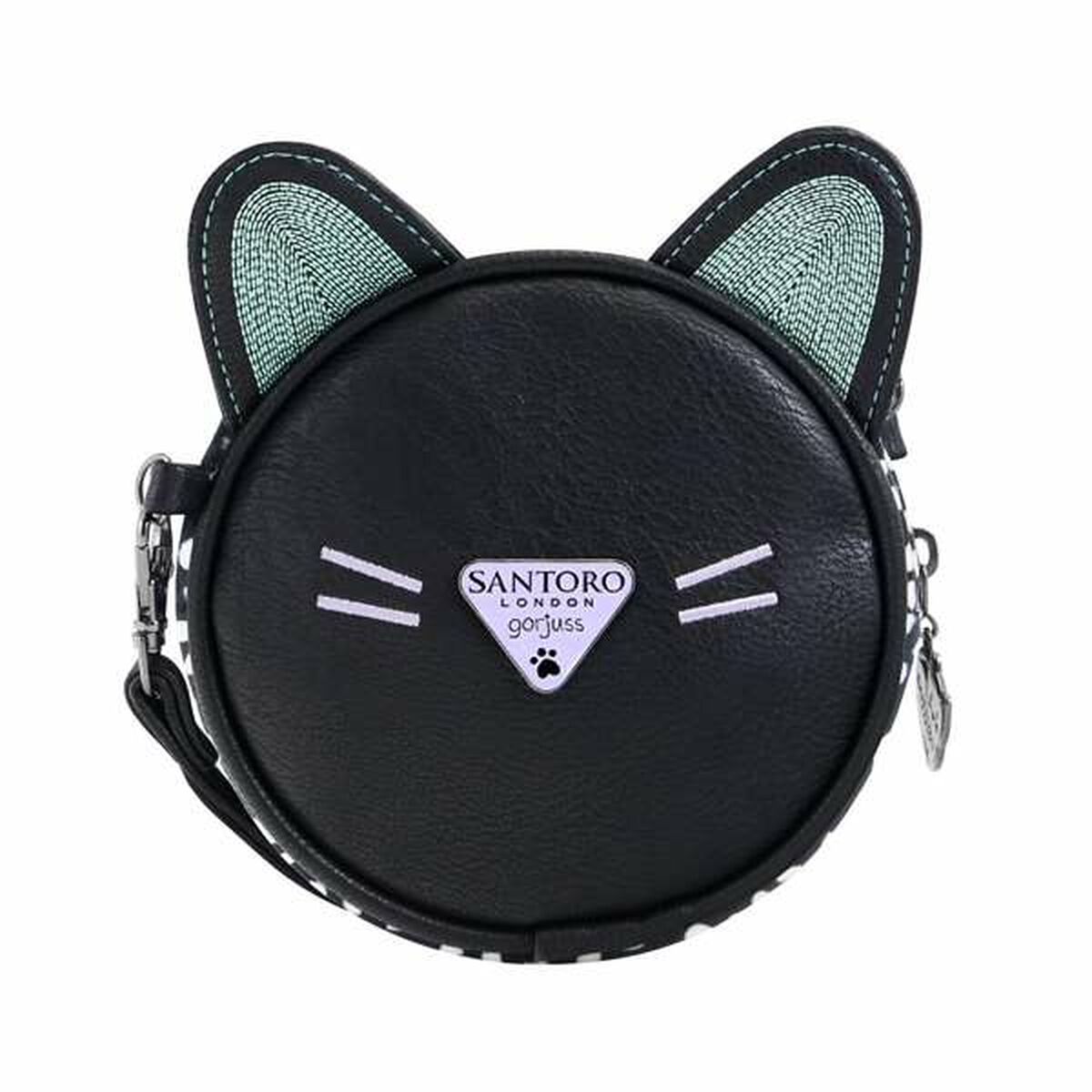 Schoudertas Gorjuss Smitten Kitten Wit Zwart 13,5 x 5,5 x 13,5 cm-Topper Trend