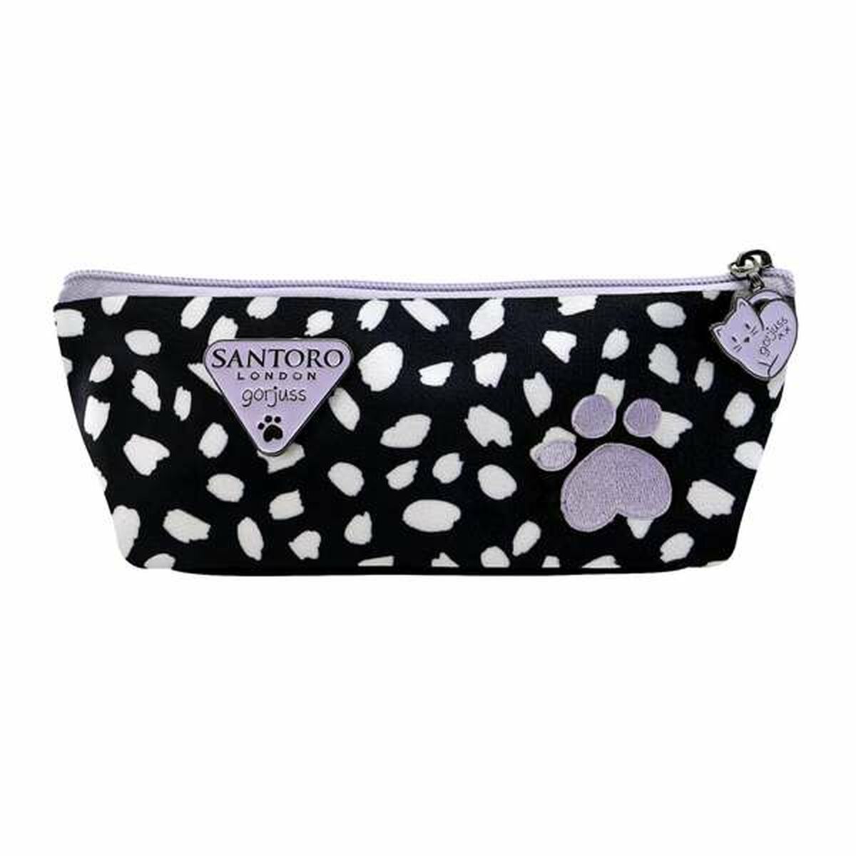 Schoolpennenzak Gorjuss Smitten Kitten Wit Zwart-Topper Trend