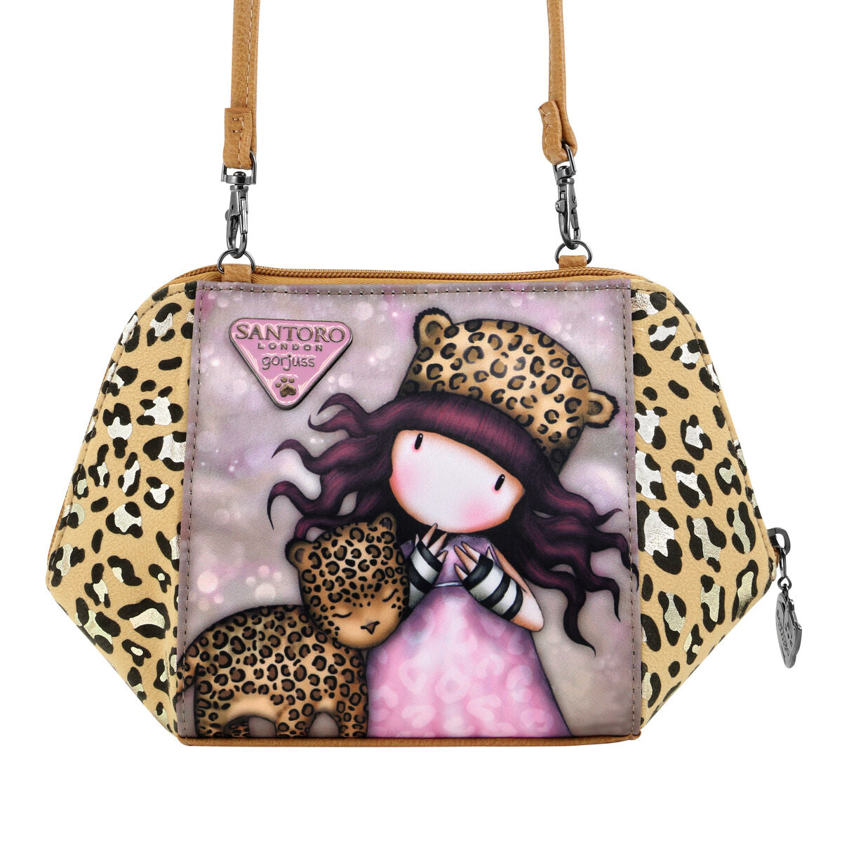 Schoudertas Gorjuss Purrrrrfect Love Luipaard 26 x 15,5 x 9,5 cm-Topper Trend