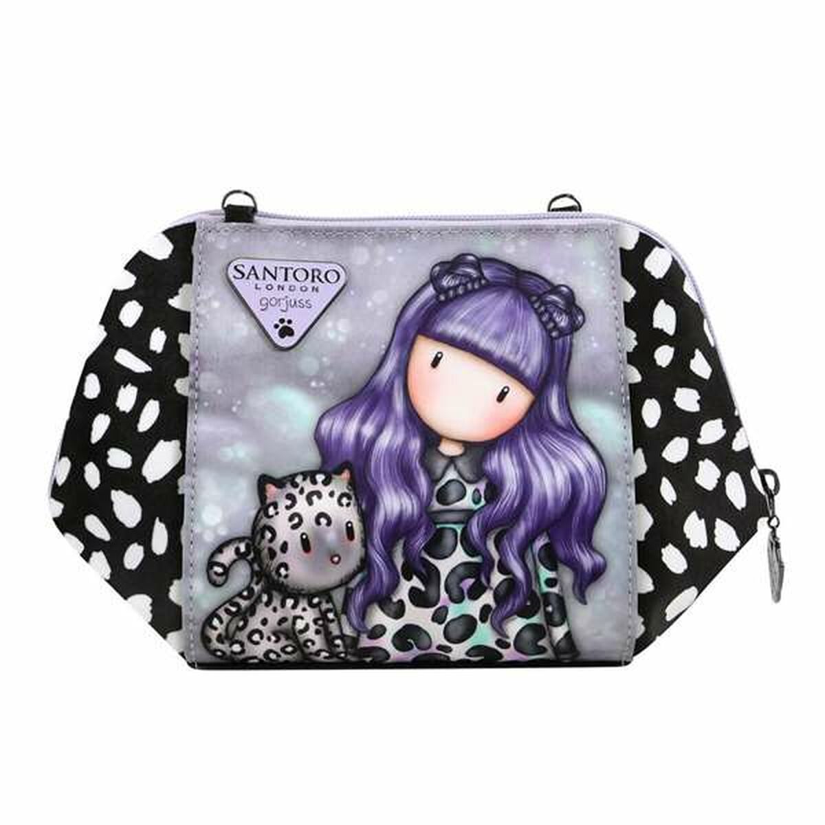 Schoudertas Gorjuss Smitten Kitten Wit Zwart 26 x 15,5 x 9,5 cm-Topper Trend