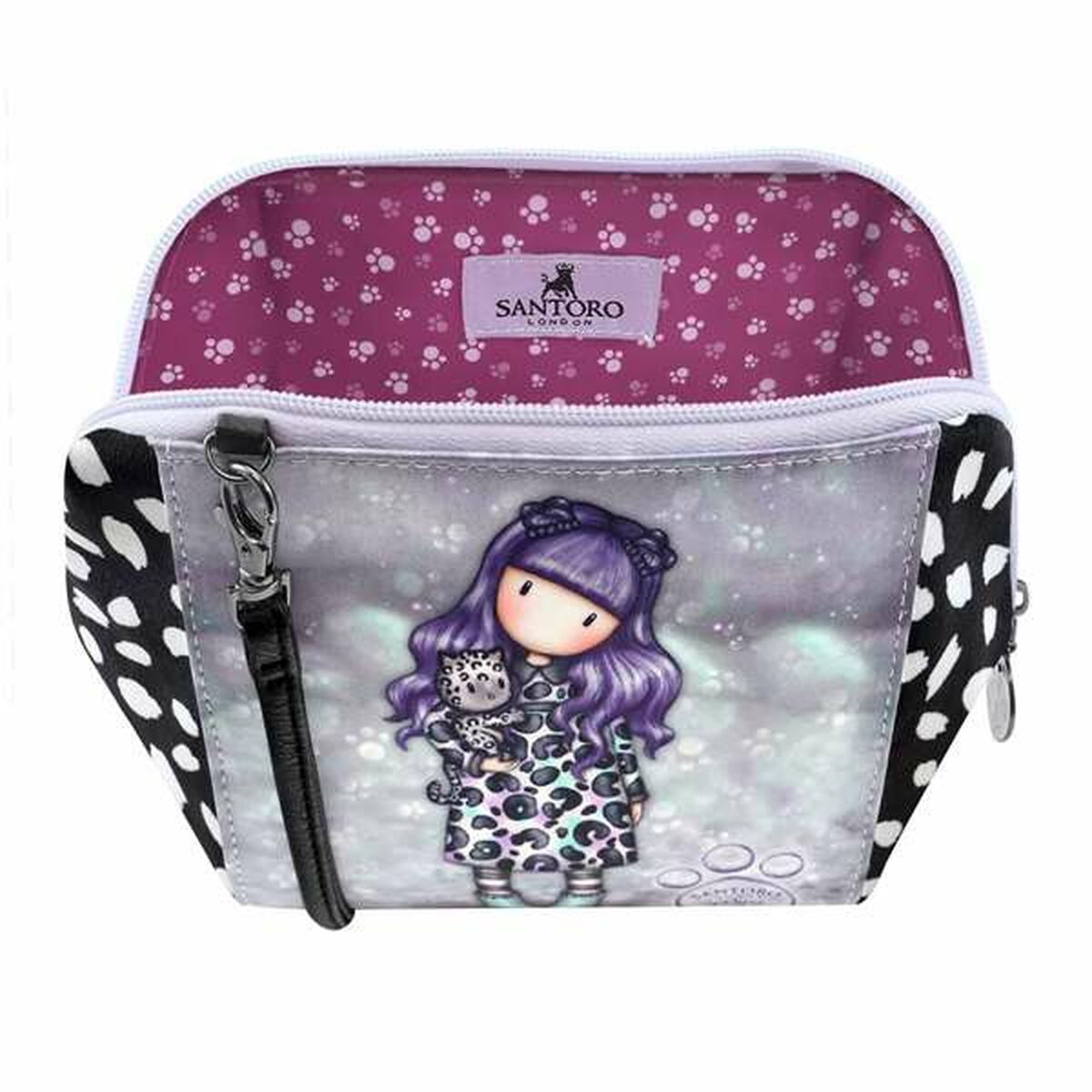 Schoudertas Gorjuss Smitten Kitten Wit Zwart 26 x 15,5 x 9,5 cm-Topper Trend