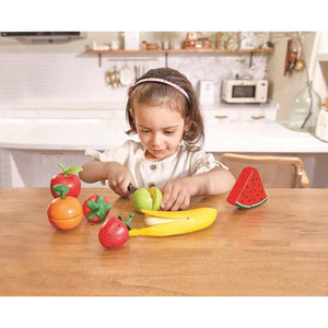 Eten speelgoedset Hape 9 Onderdelen Vruchten-Topper Trend