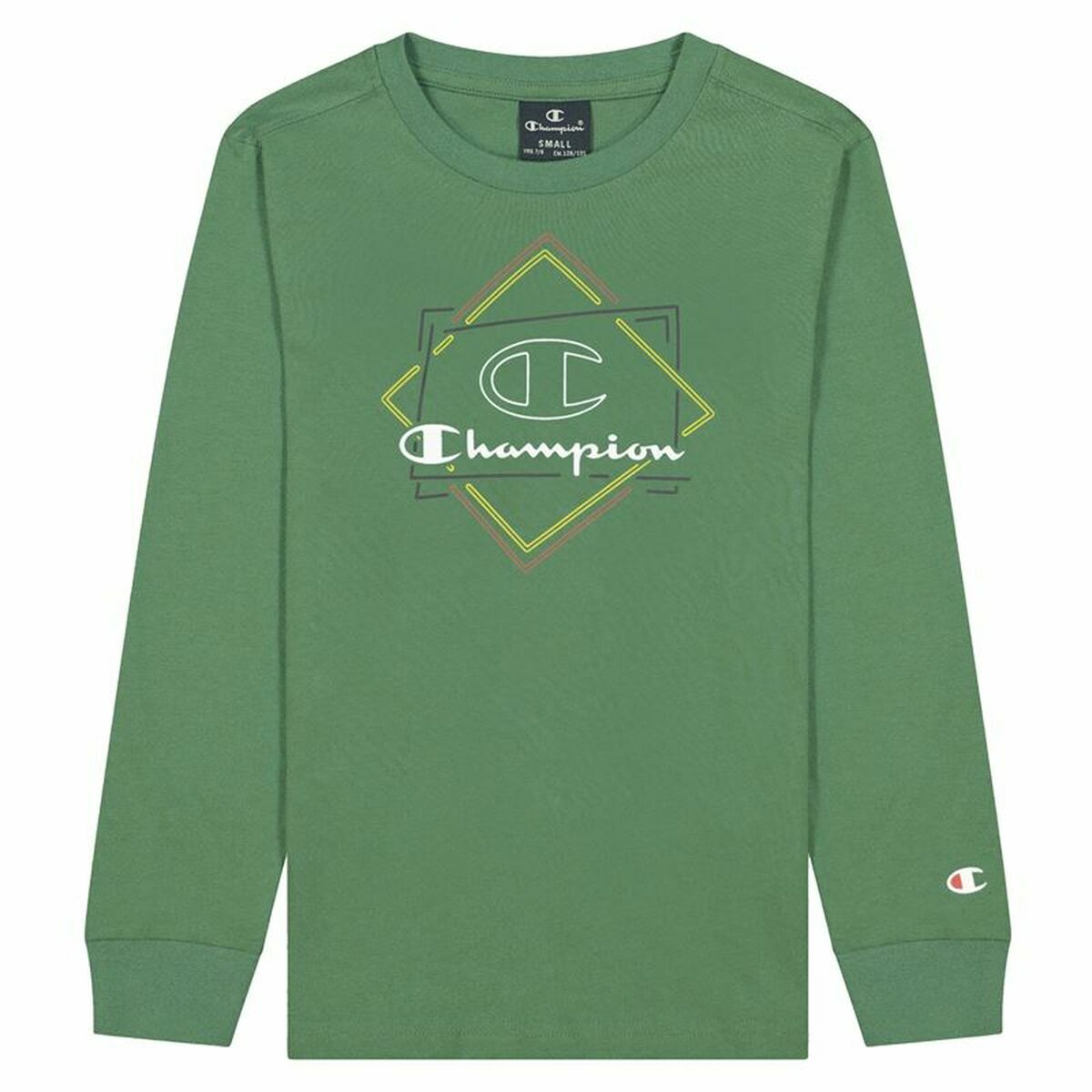 Shirt met lange mouwen voor kinderen Champion Athletic Crewneck Groen-Topper Trend