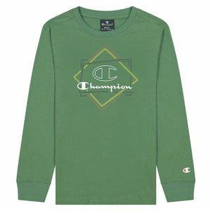 Shirt met lange mouwen voor kinderen Champion Athletic Crewneck Groen-Topper Trend