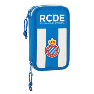 Dubbele etui RCD Espanyol Blauw Wit 12,5 x 19,5 x 4 cm-Topper Trend