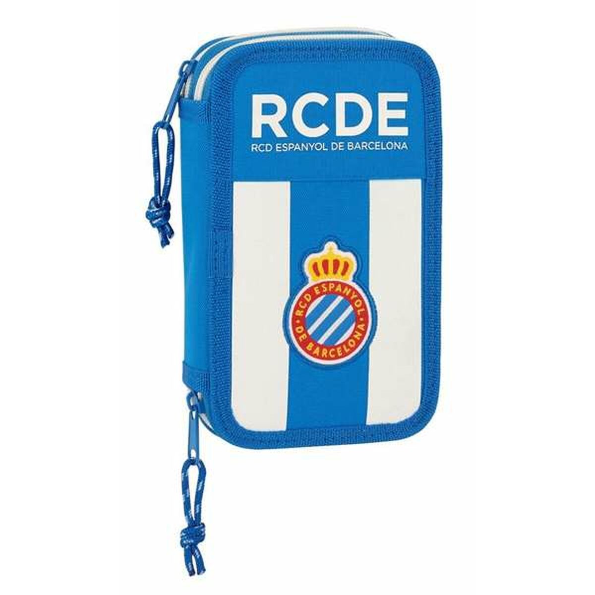 Dubbele etui RCD Espanyol Blauw Wit 12,5 x 19,5 x 4 cm-Topper Trend