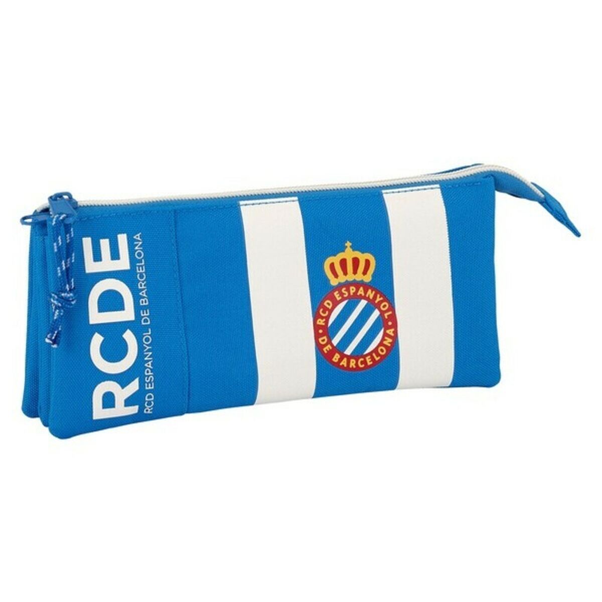 Pennenetui met 3 vakken RCD Espanyol Blauw Wit 22 x 12 x 3 cm-Topper Trend