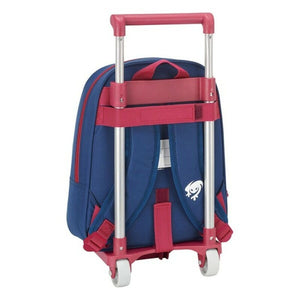 Schoolrugzak met Wielen 705 Levante U.D. Blauw Kastanjebruin 27 x 33 x 10 cm-Topper Trend