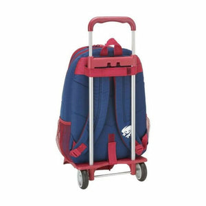 Schoolrugzak met Wielen 905 Levante U.D. Blauw Kastanjebruin 32 x 44 x 16 cm-Topper Trend