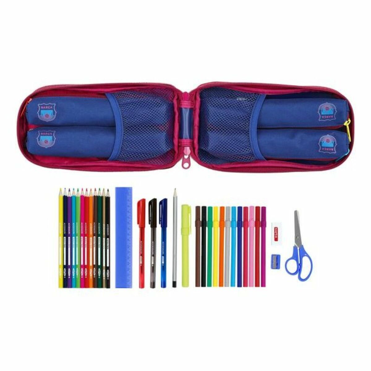 Etui F.C. Barcelona Blauw Kastanjebruin 12 x 23 x 5 cm 33 Onderdelen-Topper Trend