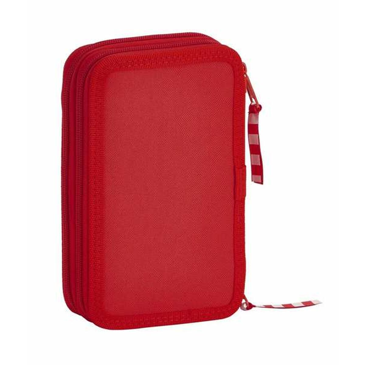 Dubbele etui Real Sporting de Gijón Rood 12,5 x 19,5 x 4 cm-Topper Trend