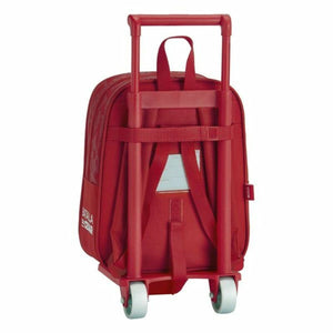Schoolrugzak met Wielen 805 Real Sporting de Gijón Rood 22 x 28 x 10 cm-Topper Trend