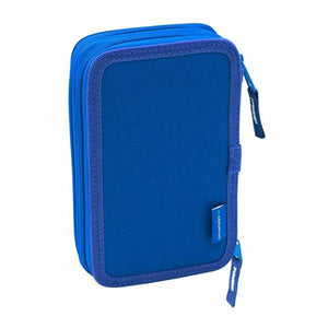 Dubbele etui R. C. Deportivo de La Coruña Blauw Wit 12,5 x 19,5 x 4 cm-Topper Trend