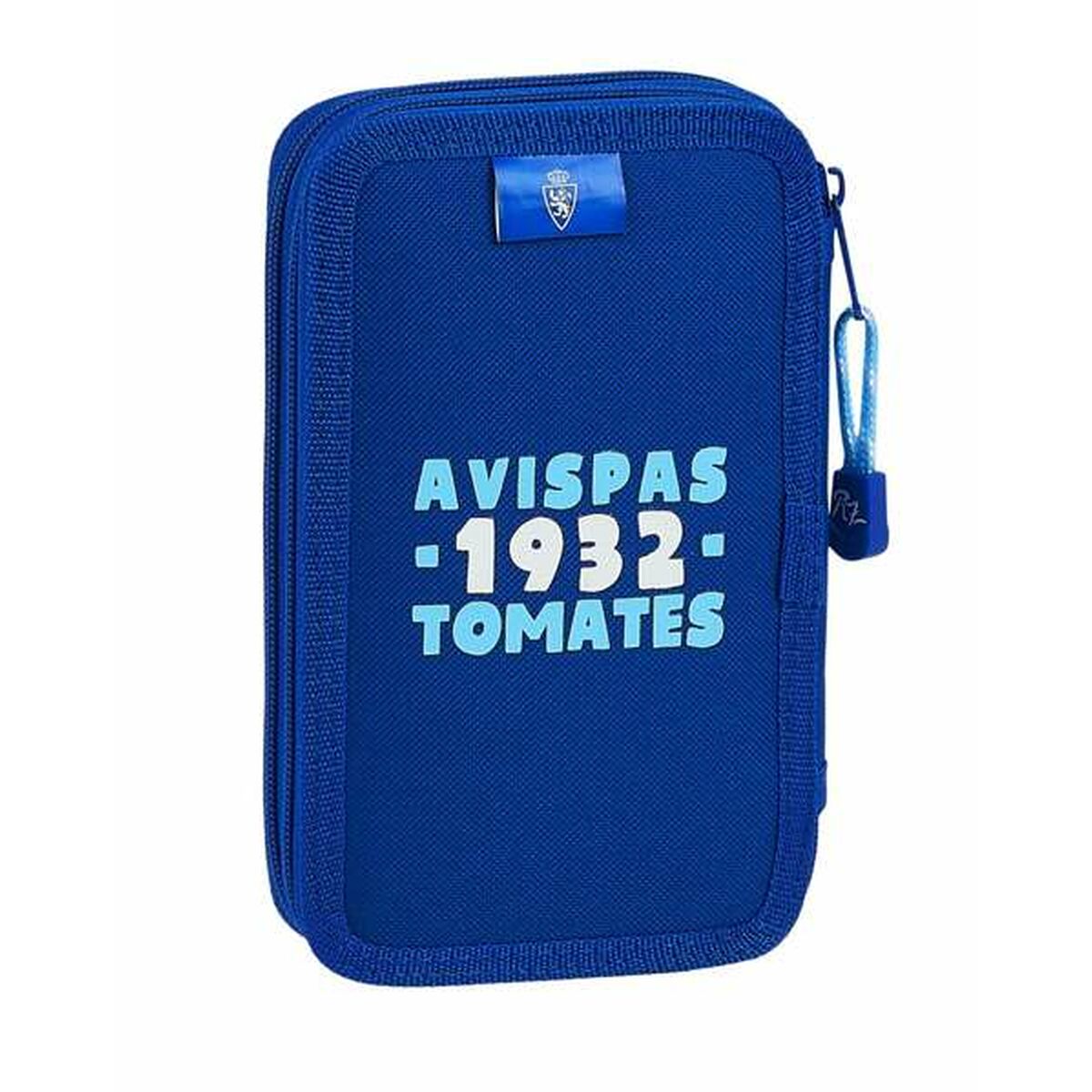 Dubbele etui Real Zaragoza Blauw Licht Blauw 12,5 x 19,5 x 4 cm-Topper Trend