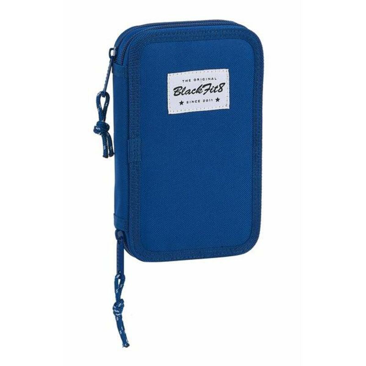 Dubbele etui BlackFit8 Oxford Donkerblauw-Topper Trend