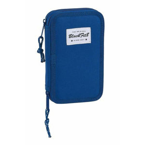 Dubbele etui BlackFit8 Oxford Donkerblauw-Topper Trend