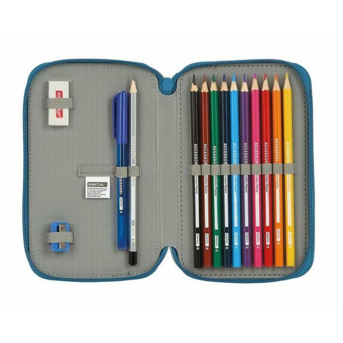 Dubbele etui BlackFit8 Egeo Blauw-Topper Trend