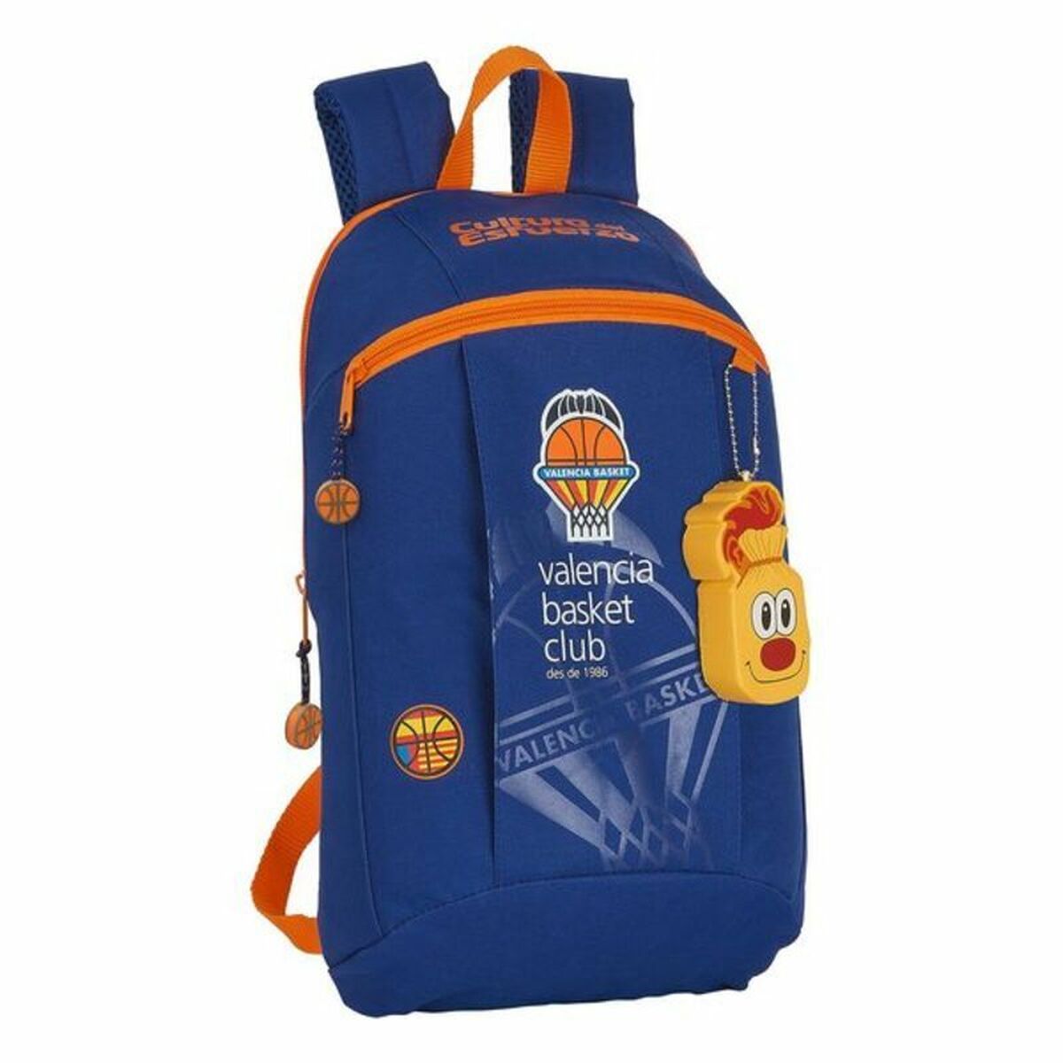 Kinderrugzak Valencia Basket Blauw Oranje 22 x 39 x 10 cm Mini-Topper Trend