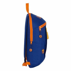 Kinderrugzak Valencia Basket Blauw Oranje 22 x 39 x 10 cm Mini-Topper Trend