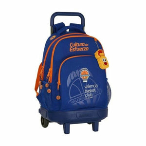 Schoolrugzak met Wielen Compact Valencia Basket Blauw Oranje 33 X 45 X 22 cm-Topper Trend