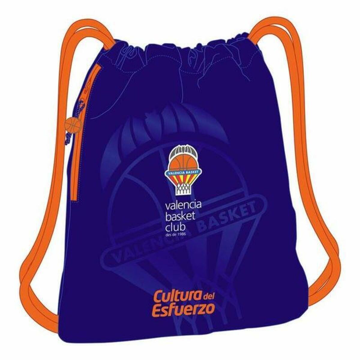 Rugtas met Koordjes Valencia Basket Blauw Oranje-Topper Trend