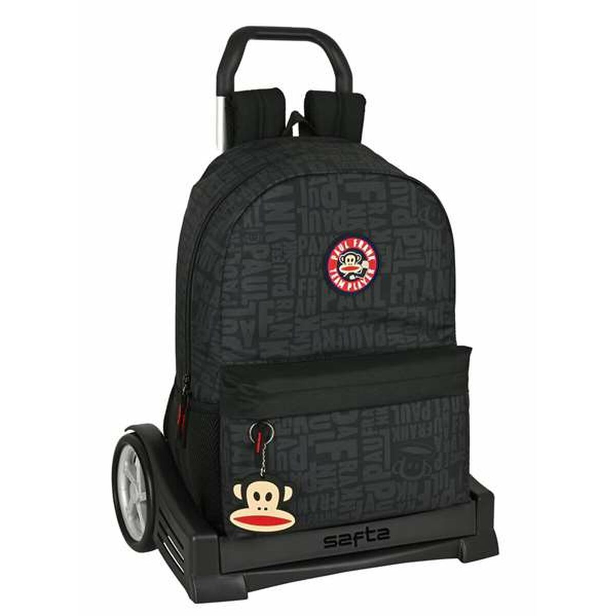 Schoolrugzak met Wielen Paul Frank 30 x 46 x 14 cm Zwart-Topper Trend