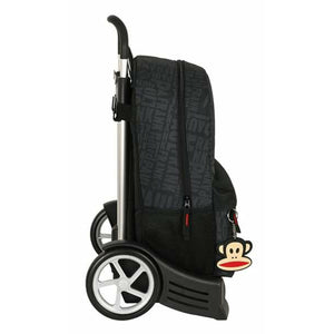 Schoolrugzak met Wielen Paul Frank 30 x 46 x 14 cm Zwart-Topper Trend