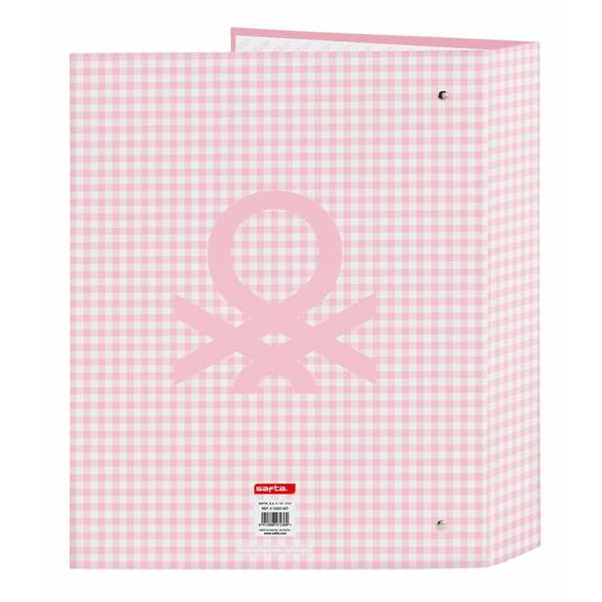 Ringmap Benetton Vichy Licht Roze 27 x 33 x 6 cm-Topper Trend