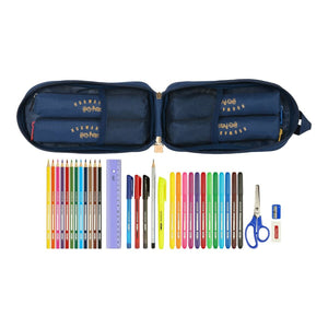 Etui Harry Potter Magical Bruin Marineblauw 12 x 23 x 5 cm 33 Onderdelen-Topper Trend