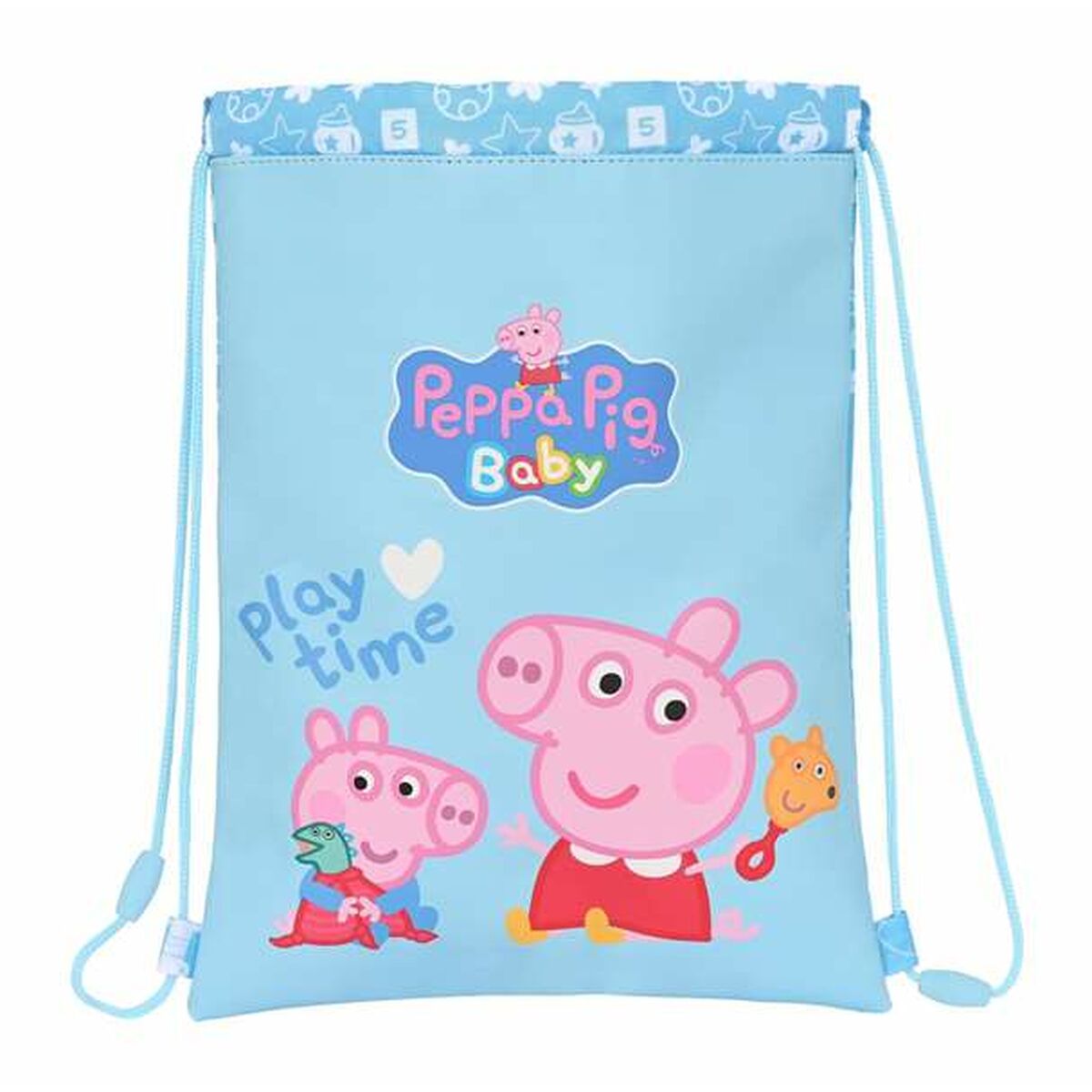 Rugtas met Koordjes Peppa Pig Licht Blauw 26 x 34 x 1 cm-Topper Trend