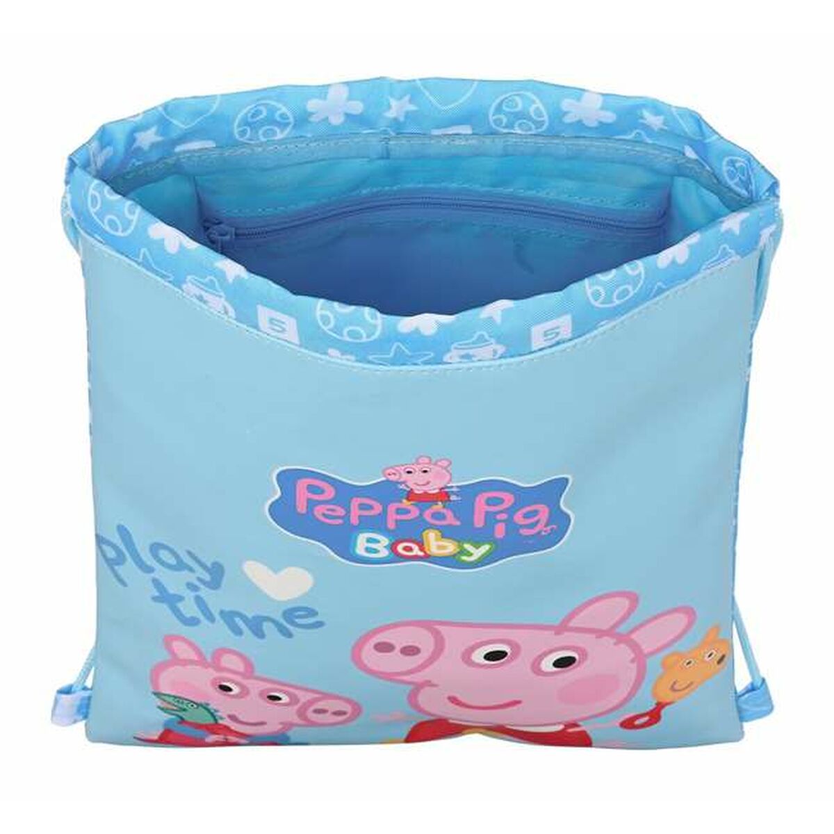 Rugtas met Koordjes Peppa Pig Licht Blauw 26 x 34 x 1 cm-Topper Trend