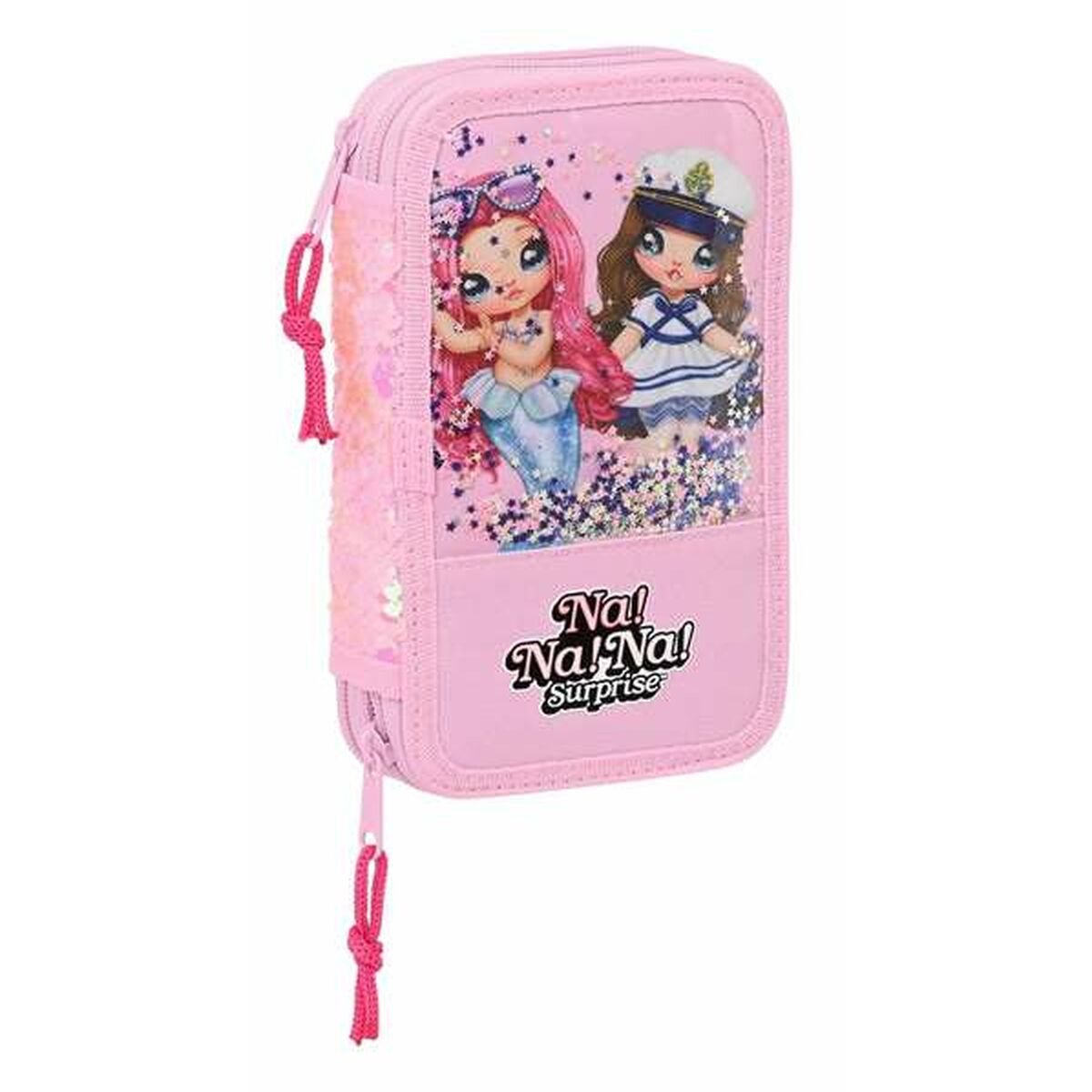 Dubbele etui Na!Na!Na! Surprise Sparkles Licht Roze 12,5 x 19,5 x 4 cm-Topper Trend