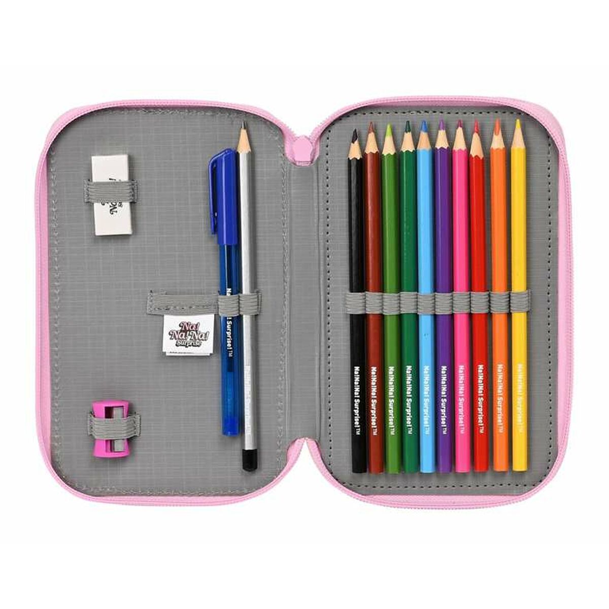 Dubbele etui Na!Na!Na! Surprise Sparkles Licht Roze 12,5 x 19,5 x 4 cm-Topper Trend